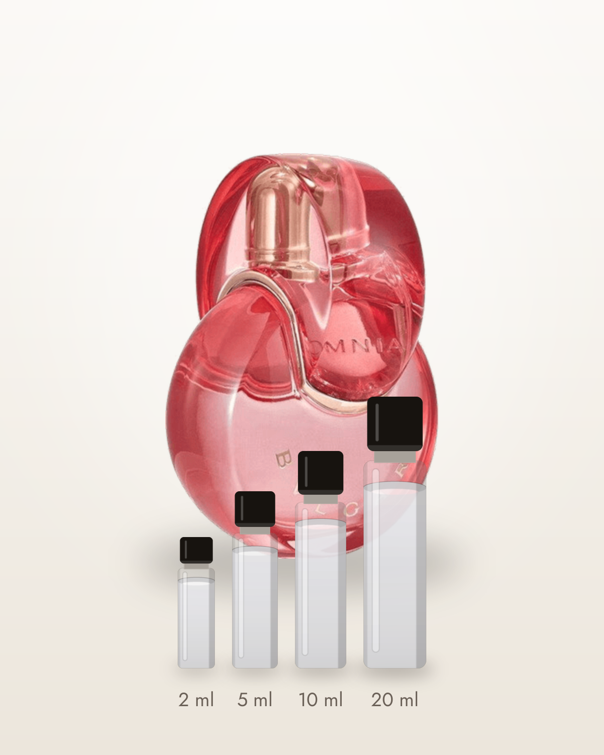Bvlgari Omnia Coral – Abfüllungen in 2, 5, 10 und 20 ml vor dem Flakon
