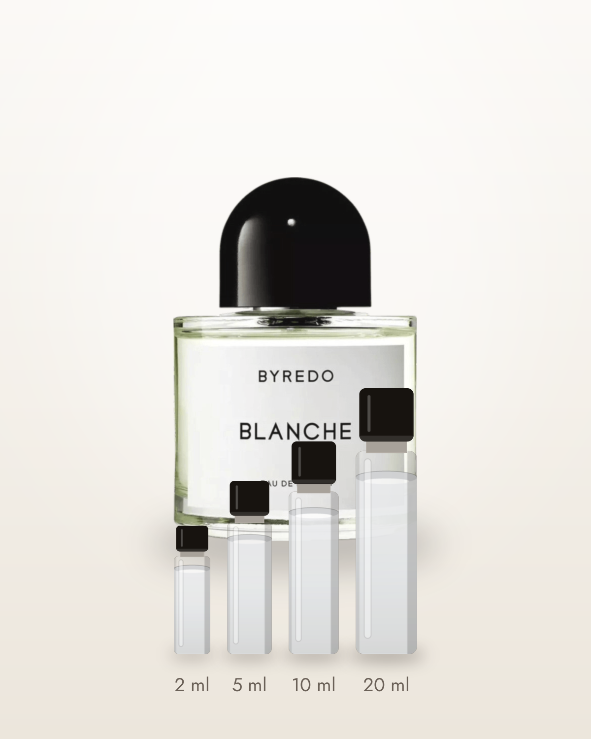 Byredo Blanche – Abfüllungen in 2, 5, 10 und 20 ml vor dem Flakon