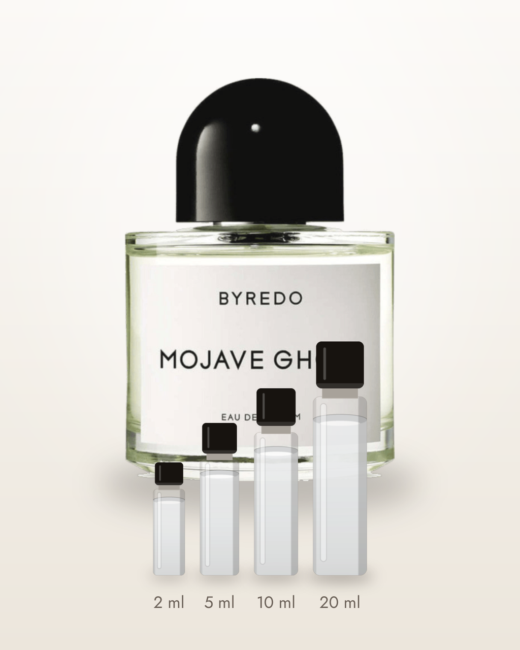 Byredo Mojave Ghost – Abfüllungen in 2, 5, 10 und 20 ml vor dem Originalflakon