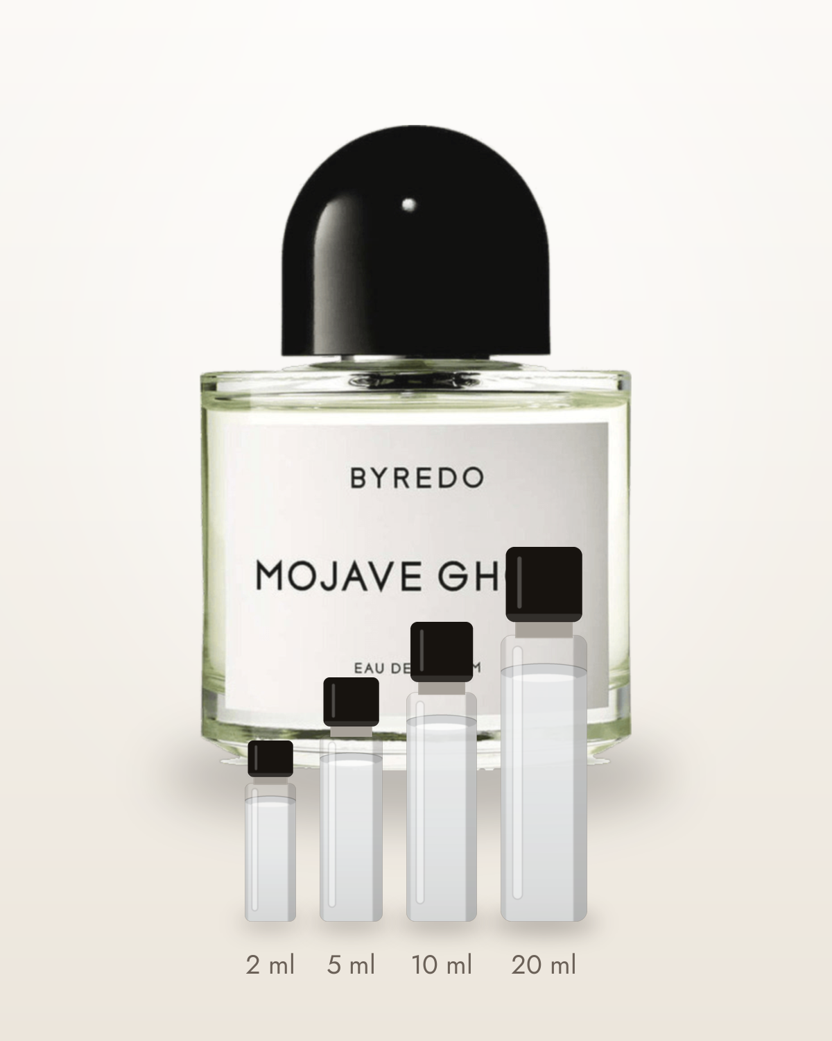 Byredo Mojave Ghost – Abfüllungen in 2, 5, 10 und 20 ml vor dem Originalflakon