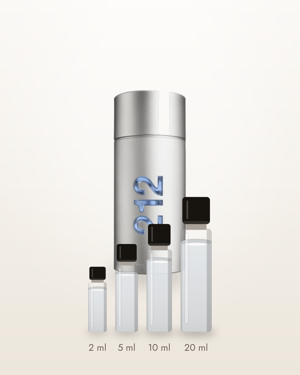Carolina Herrera 212 Men – Abfüllungen in 2, 5, 10 und 20 ml vor dem Flakon