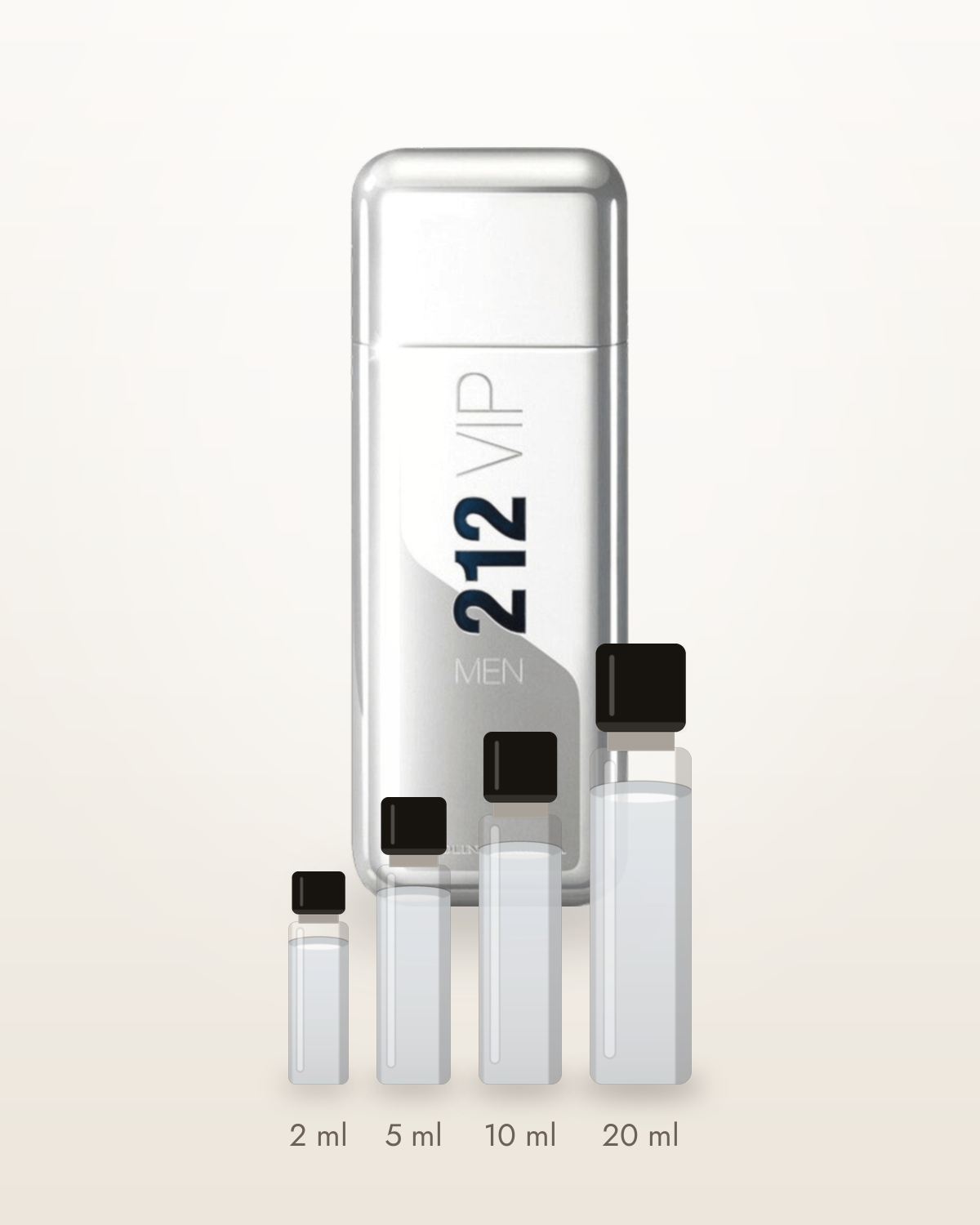 Carolina Herrera 212 Vip Men – Abfüllungen in 2, 5, 10 und 20 ml vor dem Flakon