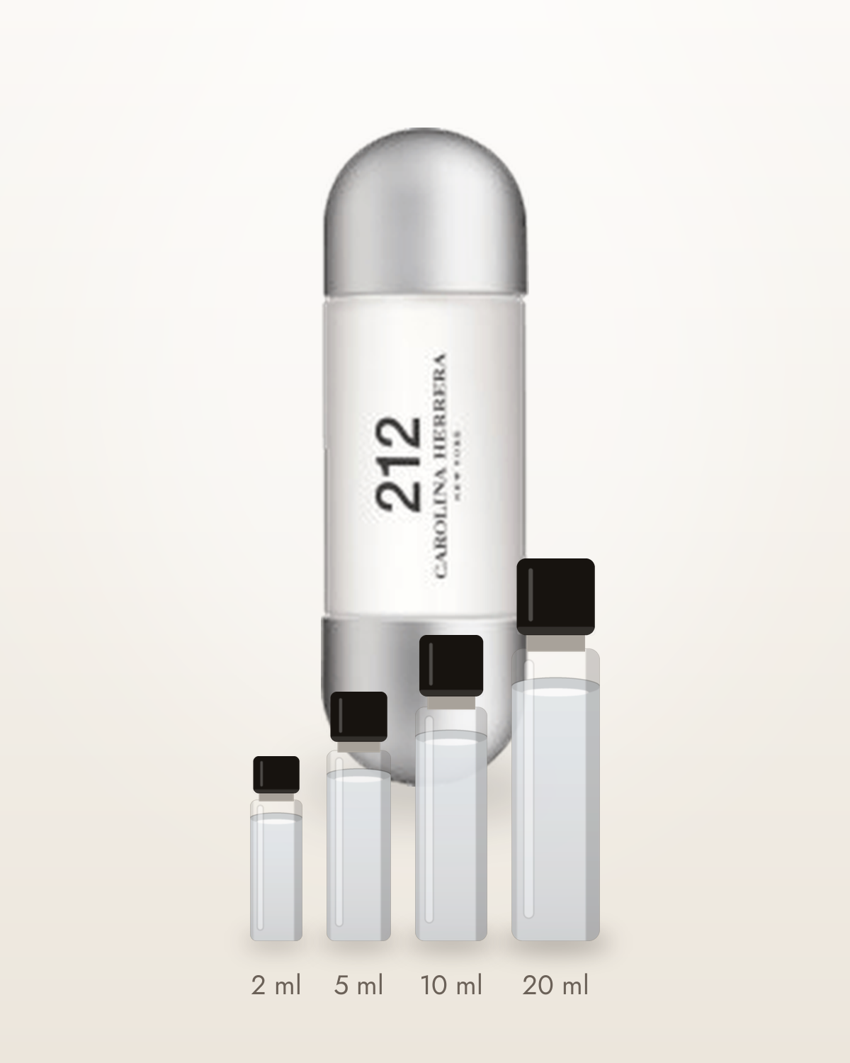 Carolina Herrera 212 – Abfüllungen in 2, 5, 10 und 20 ml vor dem Flakon