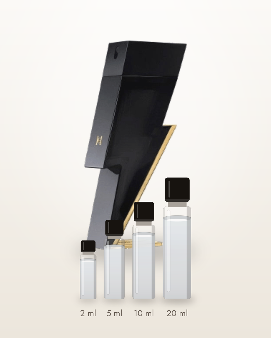 Carolina Herrera Bad Boy – Abfüllungen in 2, 5, 10 und 20 ml vor dem Flakon