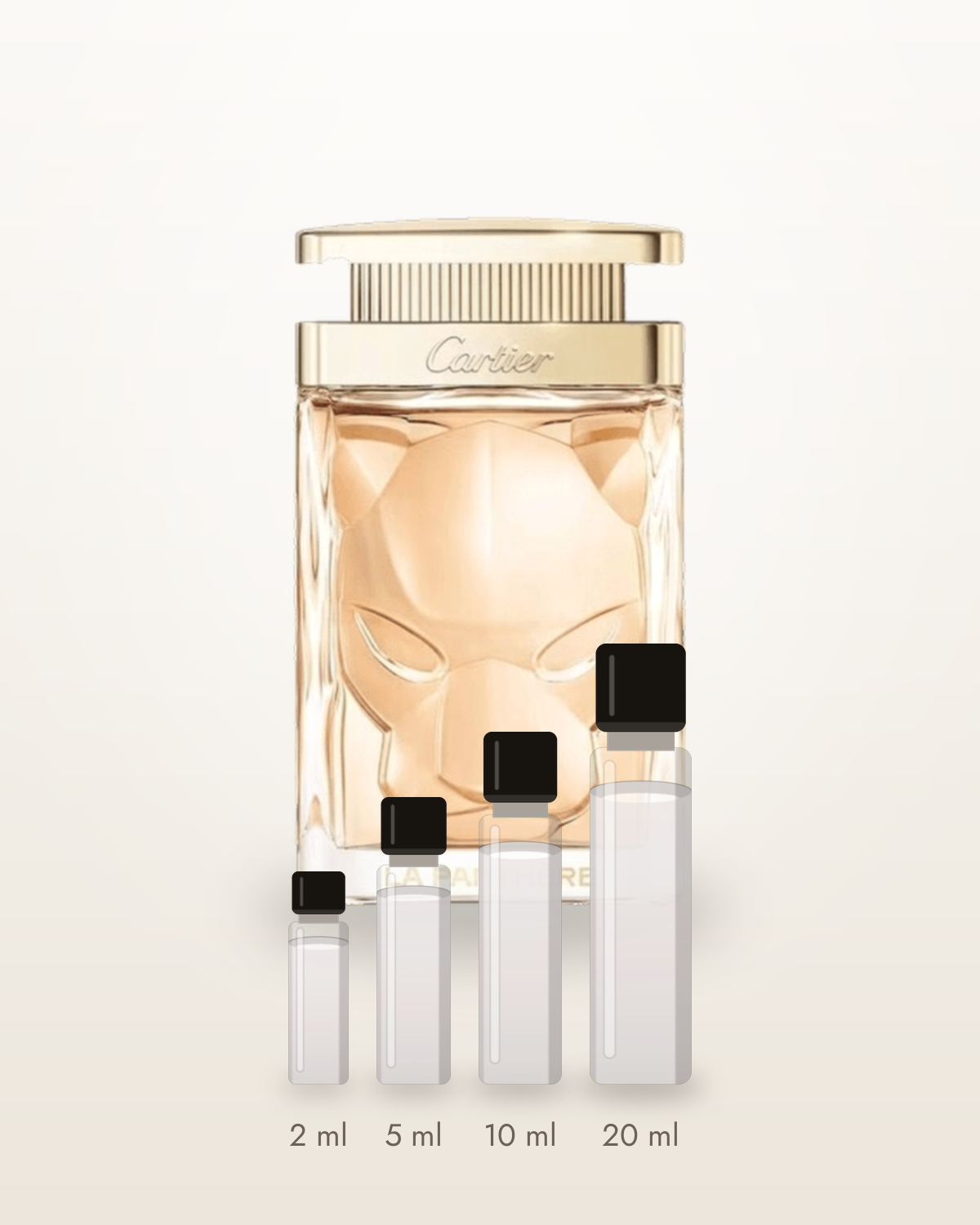 Cartier La Panthère – Abfüllungen in 2, 5, 10 und 20 ml vor dem Flakon