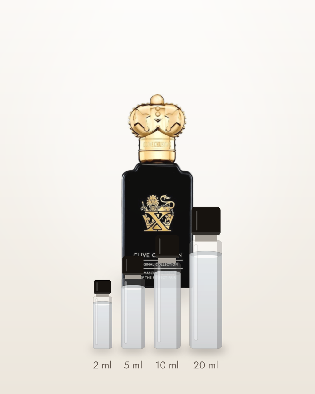 Clive Christian X for Men – Abfüllungen in 2, 5, 10 und 20 ml vor dem Originalflakon