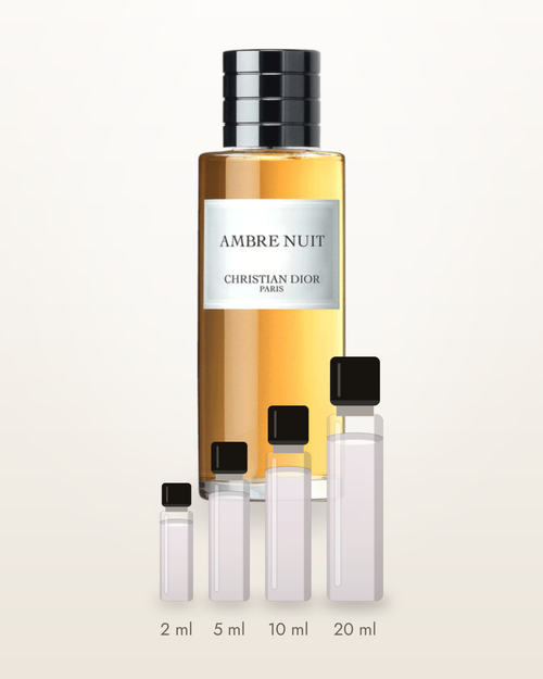 Dior Ambre Nuit – Abfüllungen in 2, 5, 10 und 20 ml vor dem Originalflakon