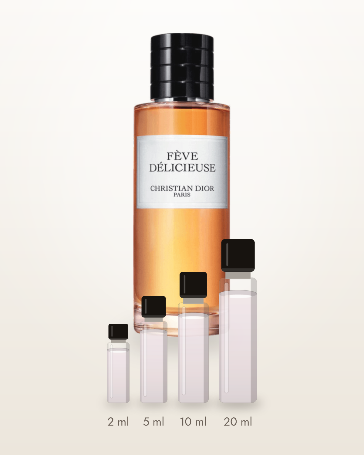 Dior Fève Délicieuse – Abfüllungen in 2, 5, 10 und 20 ml vor dem Originalflakon