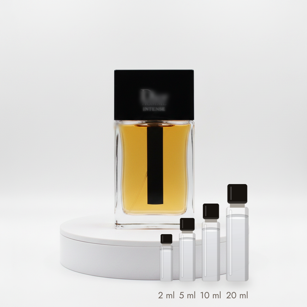 Dior Homme Intense – Abfüllungen in 2, 5, 10 und 20 ml vor dem Flakon