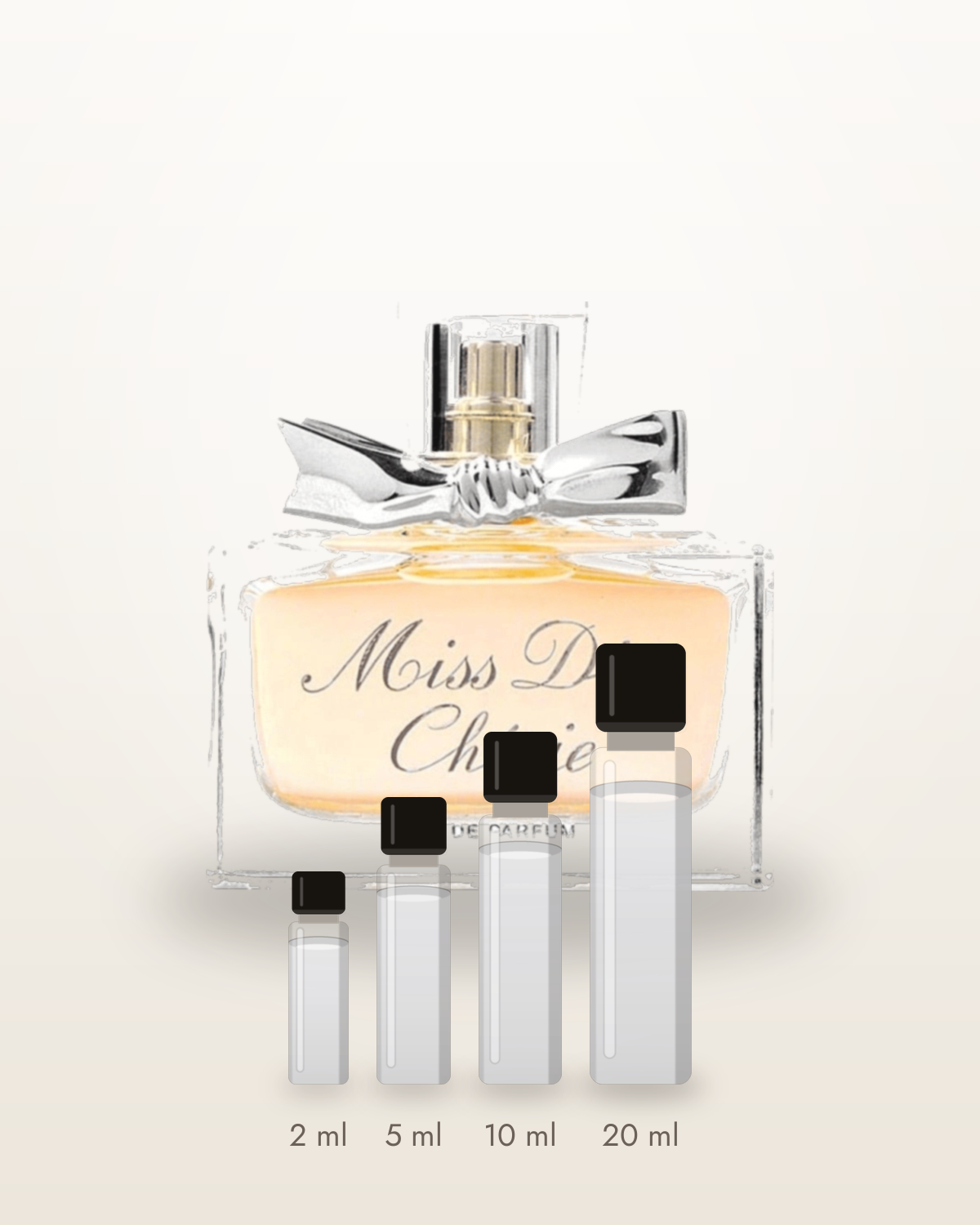 Dior Miss Dior Chérie – Abfüllungen in 2, 5, 10 und 20 ml vor dem Flakon