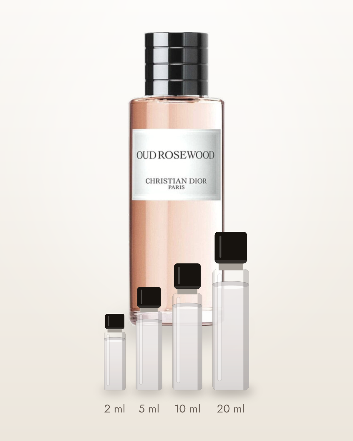 Dior Oud Rosewood – Abfüllungen in 2, 5, 10 und 20 ml vor dem Originalflakon