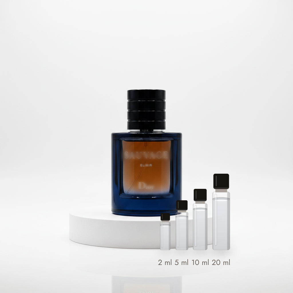 Dior Sauvage Elixir – Abfüllungen in 2, 5, 10 und 20 ml vor dem Flakon