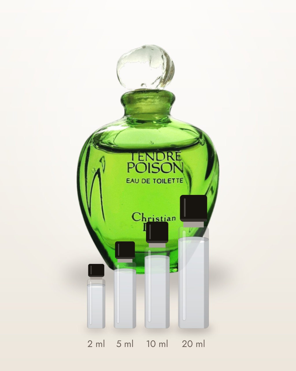 Dior Tendre Poison – Abfüllungen in 2, 5, 10 und 20 ml vor dem Flakon