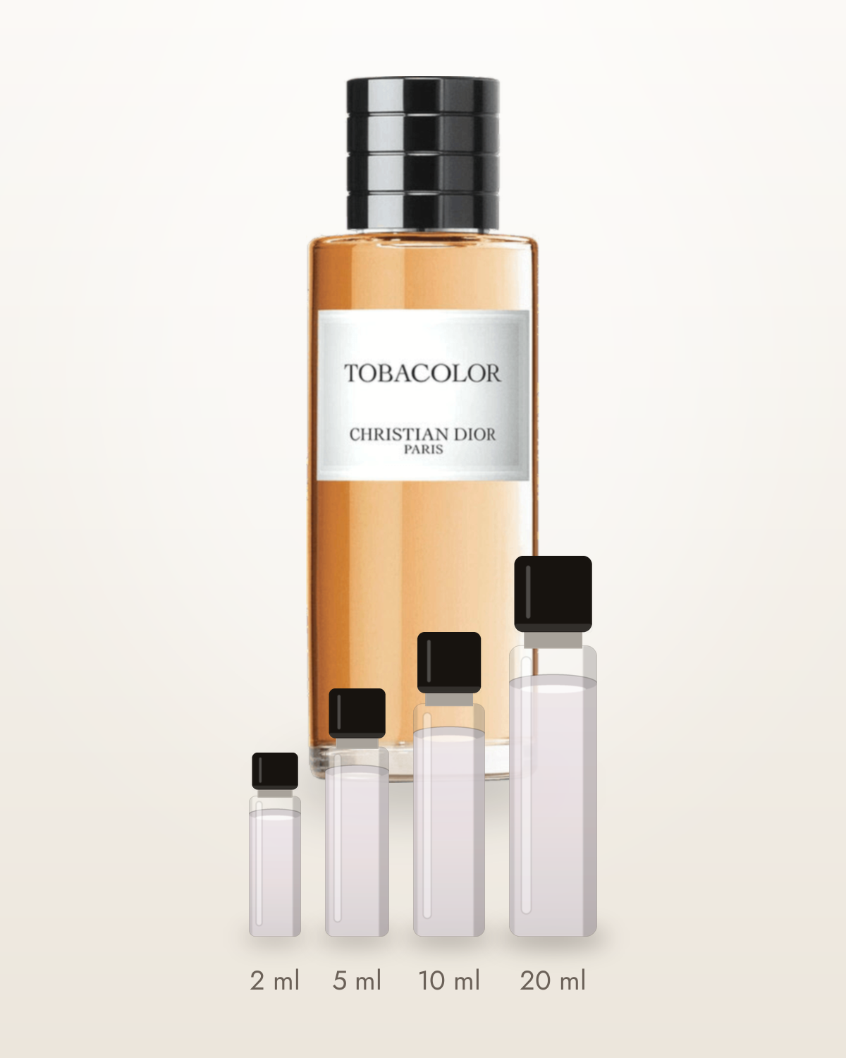 Dior Tobacolor – Abfüllungen in 2, 5, 10 und 20 ml vor dem Flakon