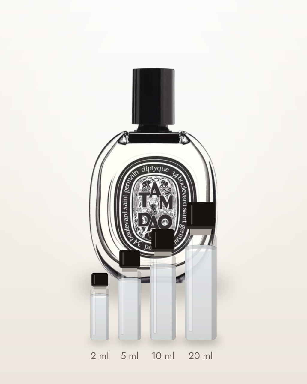 Diptyque Tam Dao – Abfüllungen in 2, 5, 10 und 20 ml vor dem Flakon