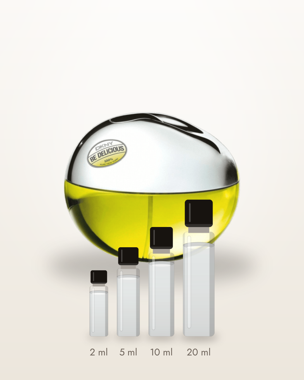 DKNY Be Delicious – Abfüllungen in 2, 5, 10 und 20 ml vor dem Flakon