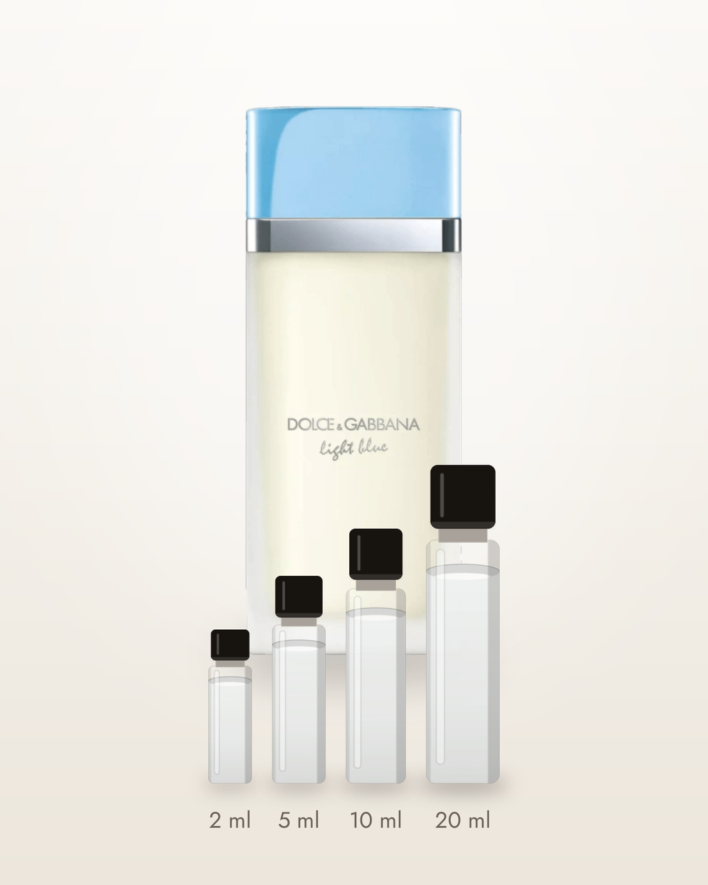 Dolce & Gabbana Light Blue – Abfüllungen in 2, 5, 10 und 20 ml vor dem Flakon