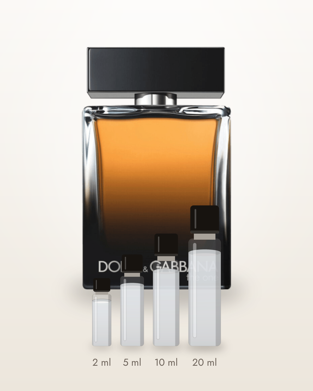Dolce & Gabbana The One for Men – Abfüllungen in 2, 5, 10 und 20 ml vor dem Flakon