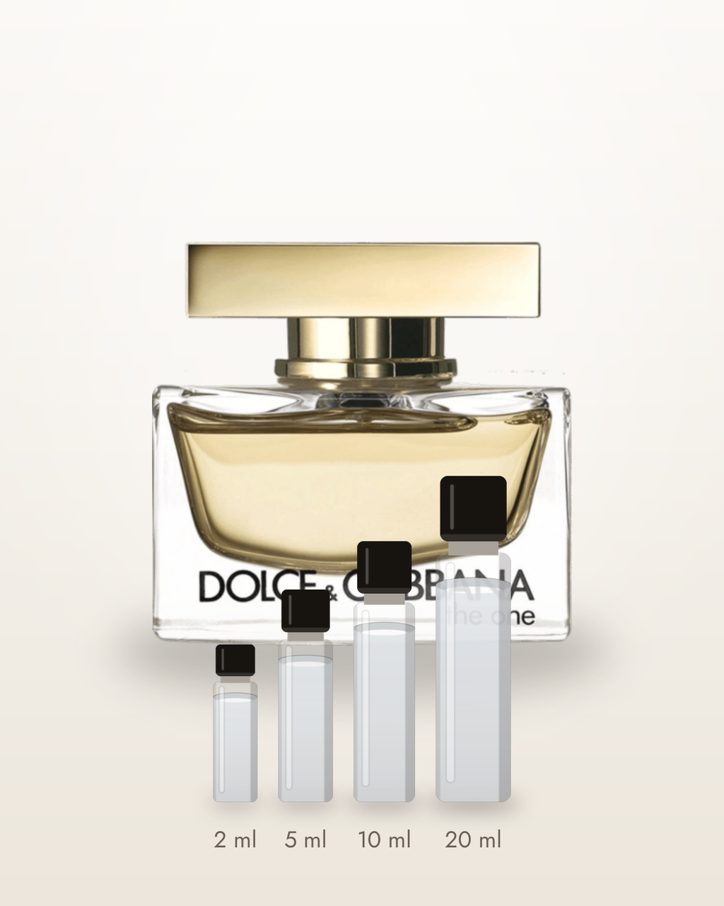Dolce & Gabbana The One – Abfüllungen in 2, 5, 10 und 20 ml vor dem Flakon