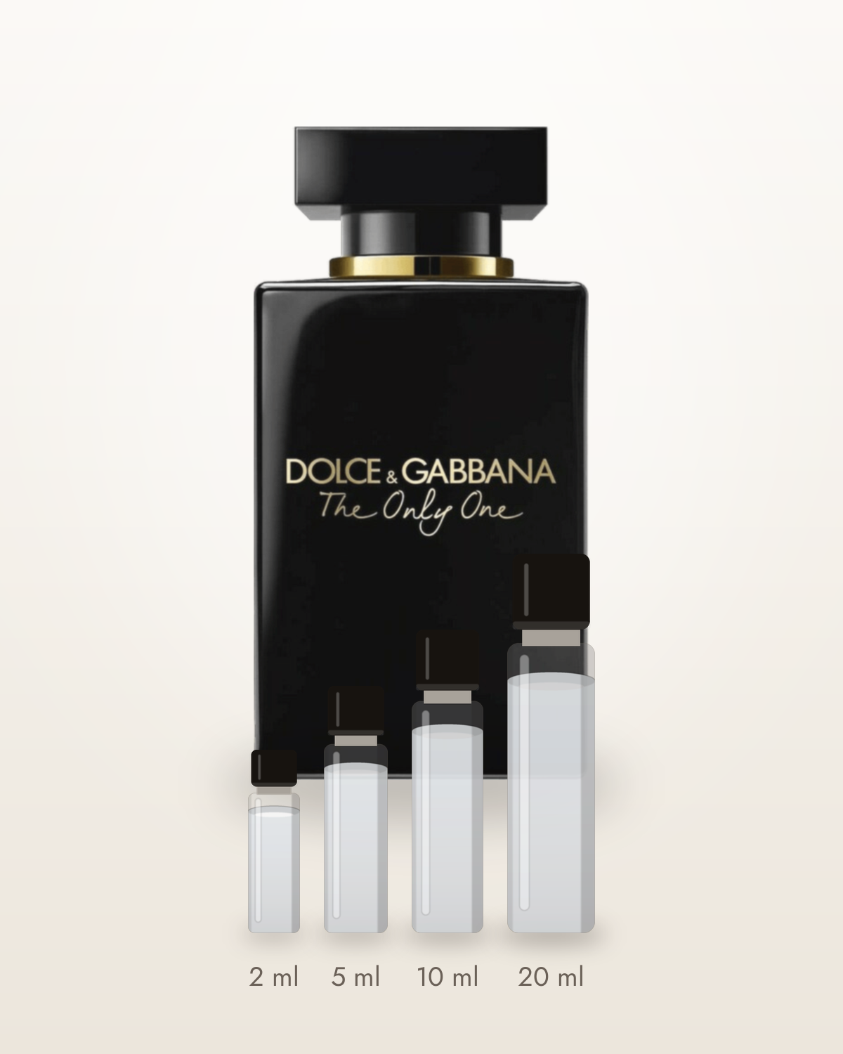 Dolce & Gabbana The Only One – Abfüllungen in 2, 5, 10 und 20 ml vor dem Flakon