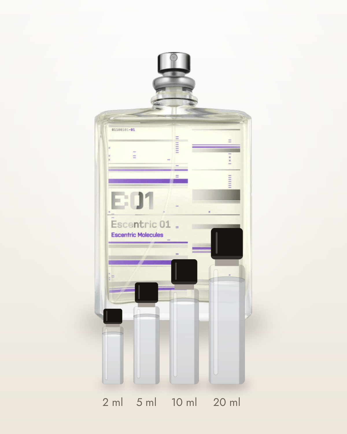 Escentric Molecules Escentric – Abfüllungen in 2, 5, 10 und 20 ml vor dem Flakon