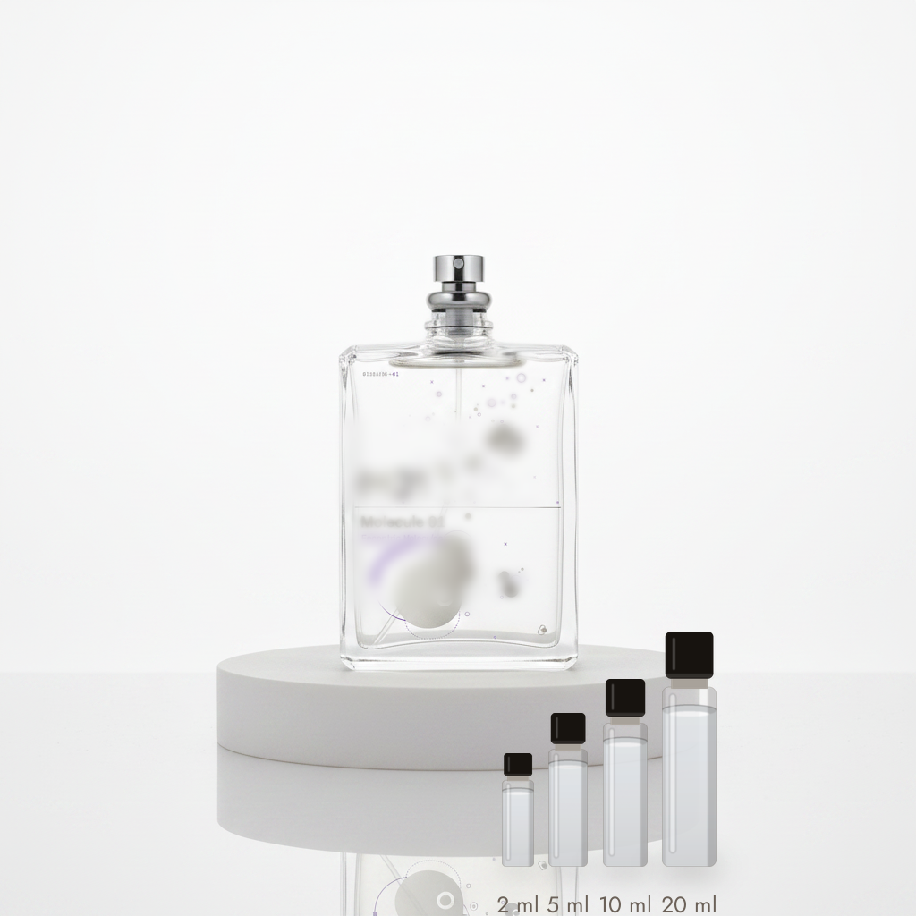 Escentric Molecules Molecule 01 – Abfüllungen in 2, 5, 10 und 20 ml vor dem Flakon