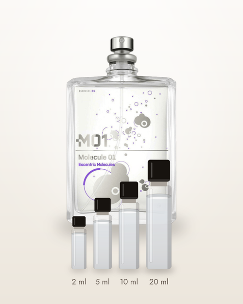 Escentric Molecules Molecule 01 – Abfüllungen in 2, 5, 10 und 20 ml vor dem Originalflakon