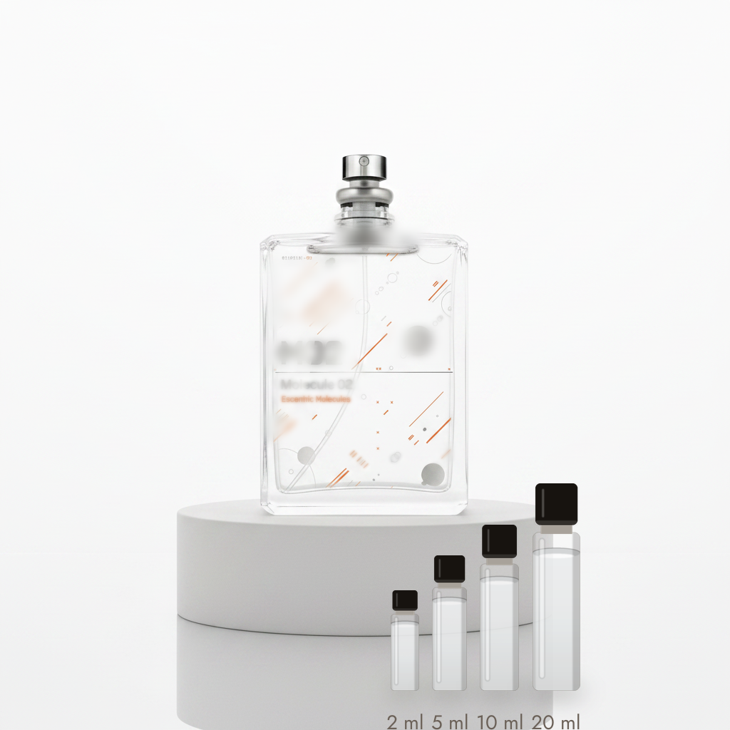 Escentric Molecules Molecule 02 – Abfüllungen in 2, 5, 10 und 20 ml vor dem Flakon