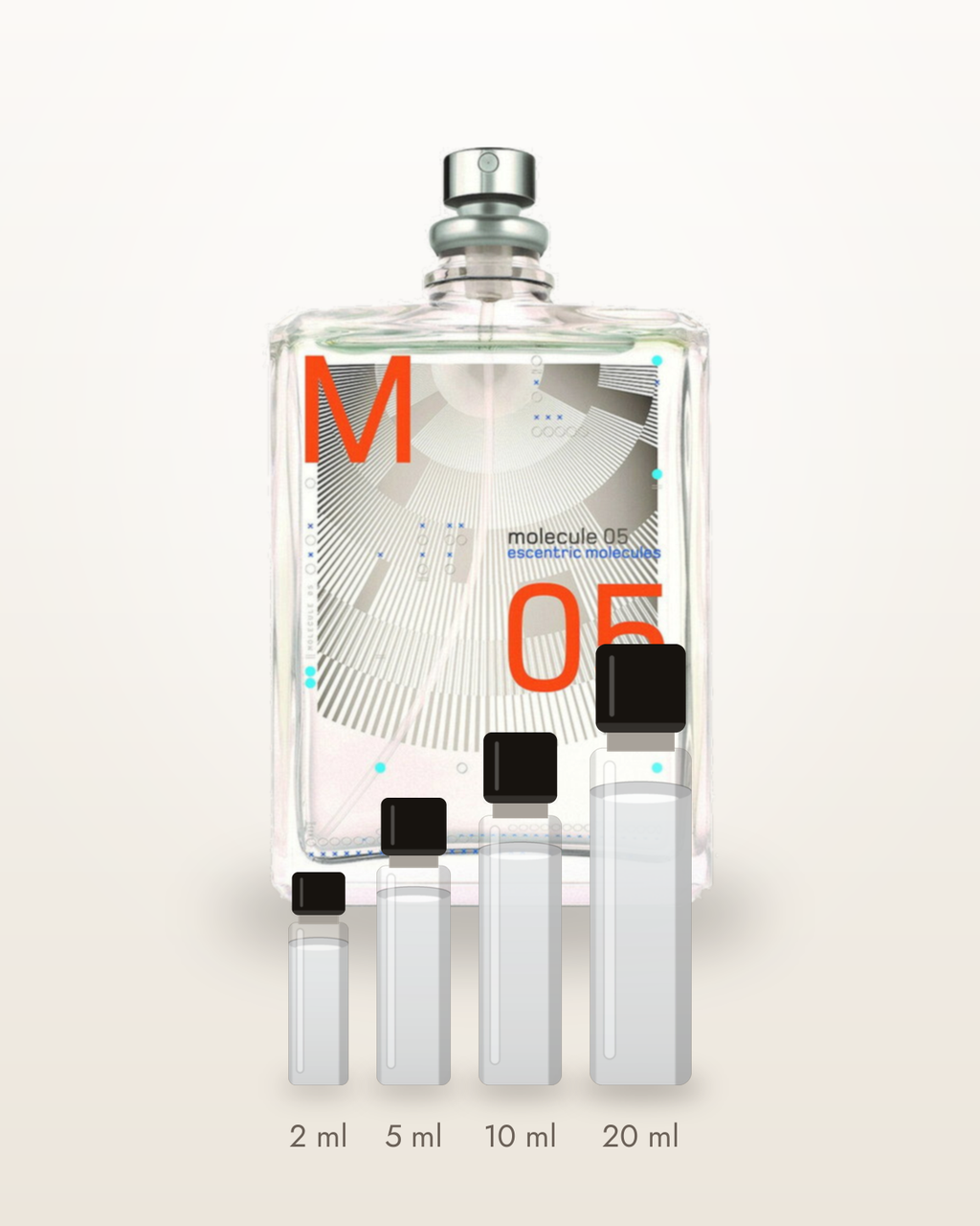 Escentric Molecules Molecule 05 – Abfüllungen in 2, 5, 10 und 20 ml vor dem Originalflakon