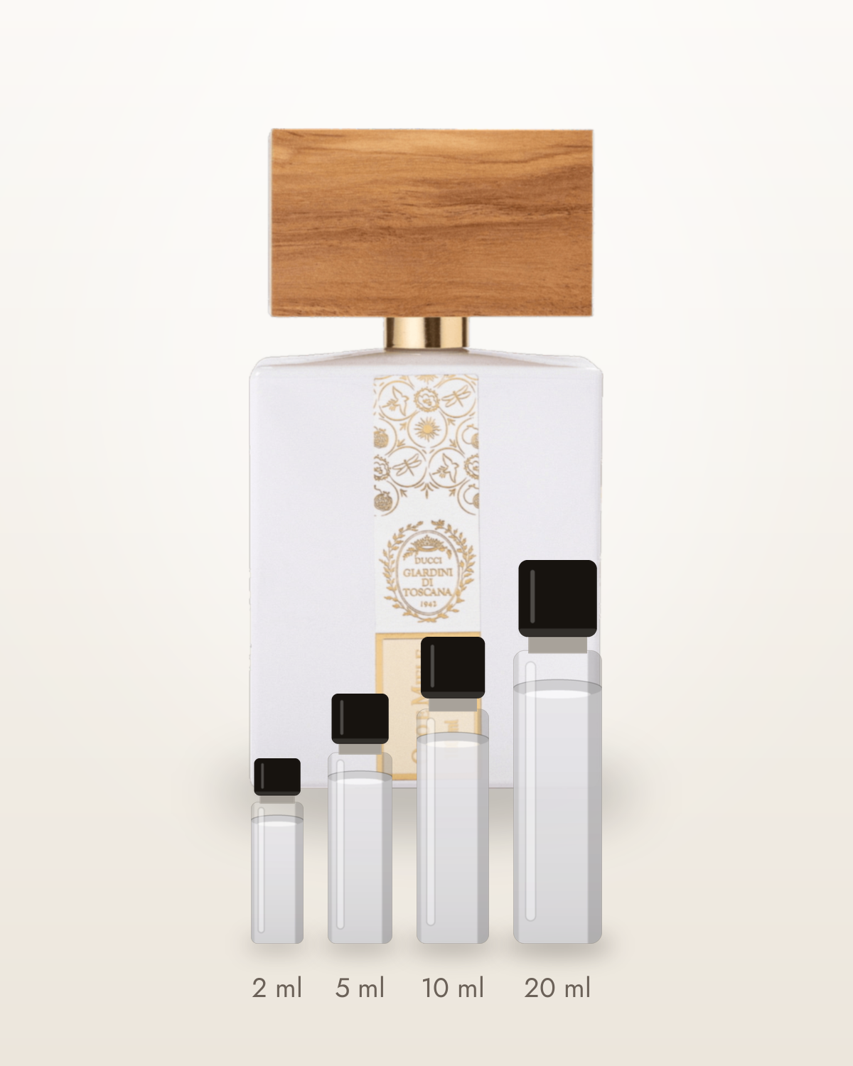 Giardini di Toscana Oro E Miele – Abfüllungen in 2, 5, 10 und 20 ml vor dem Flakon