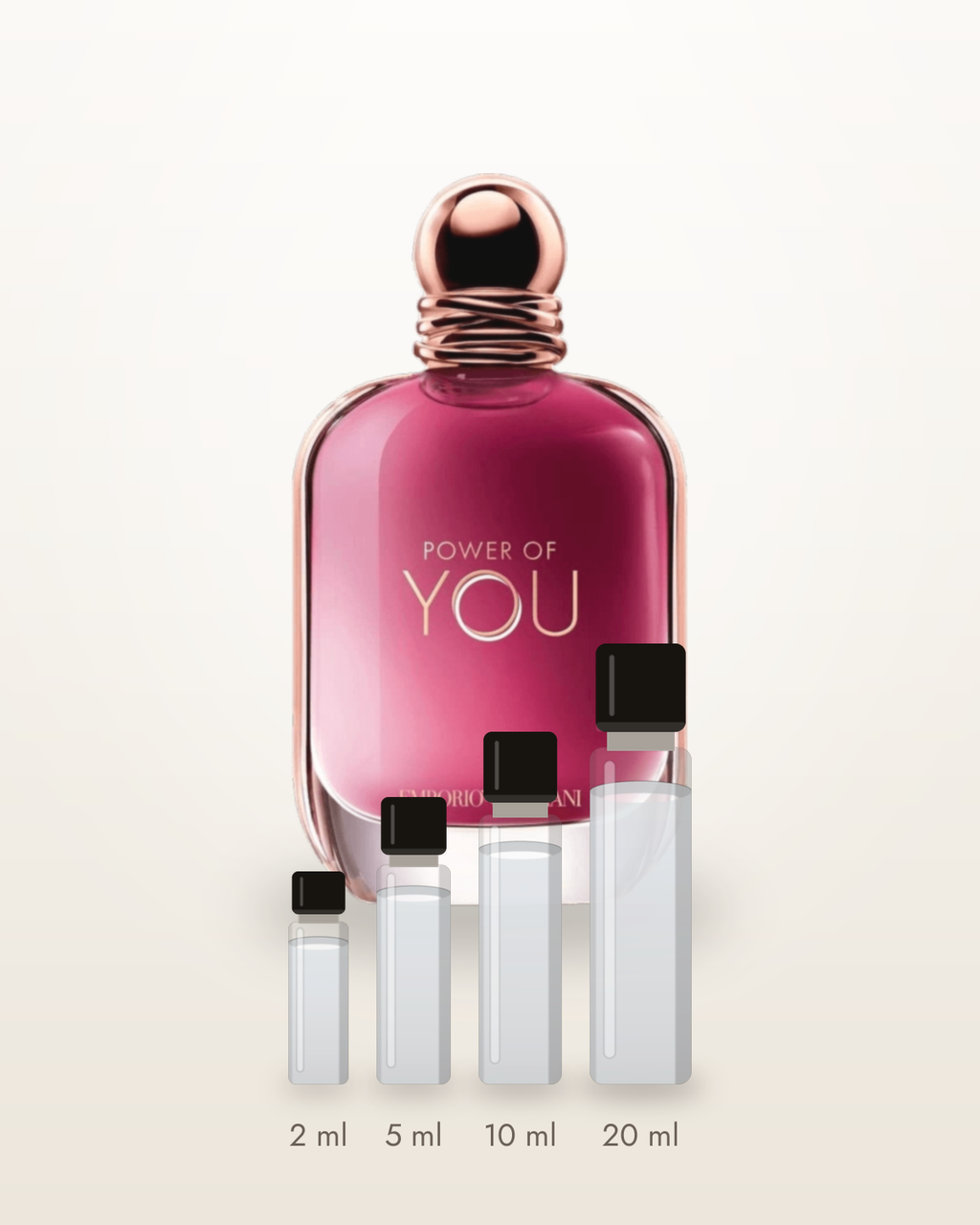 Giorgio Armani Power of You – Abfüllungen in 2, 5, 10 und 20 ml vor dem Flakon