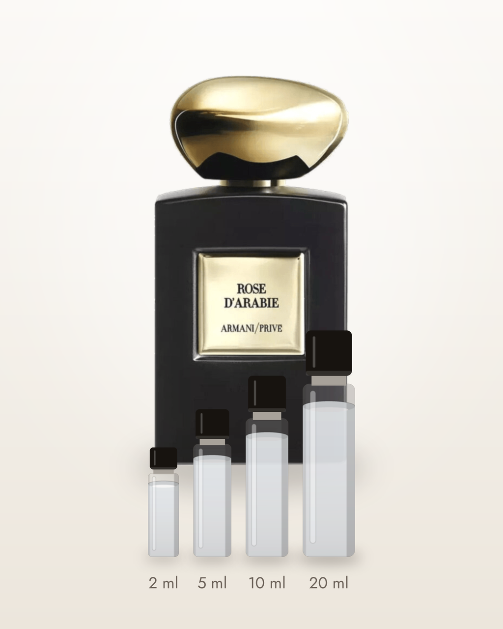 Giorgio Armani Rose d'Arabie – Abfüllungen in 2, 5, 10 und 20 ml vor dem Flakon