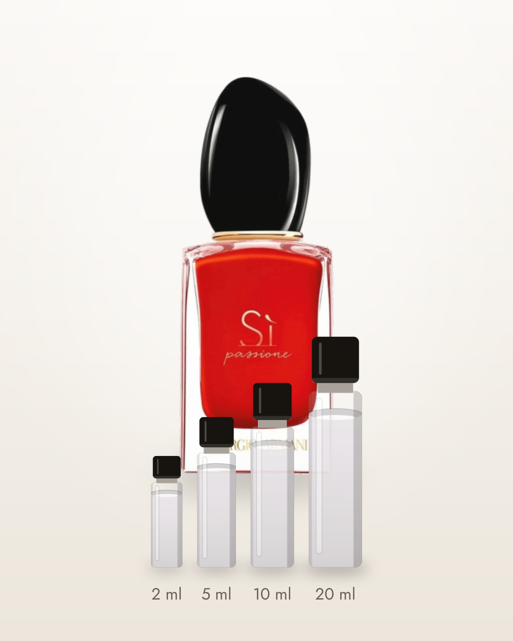 Giorgio Armani Sì Passione – Abfüllungen in 2, 5, 10 und 20 ml vor dem Flakon
