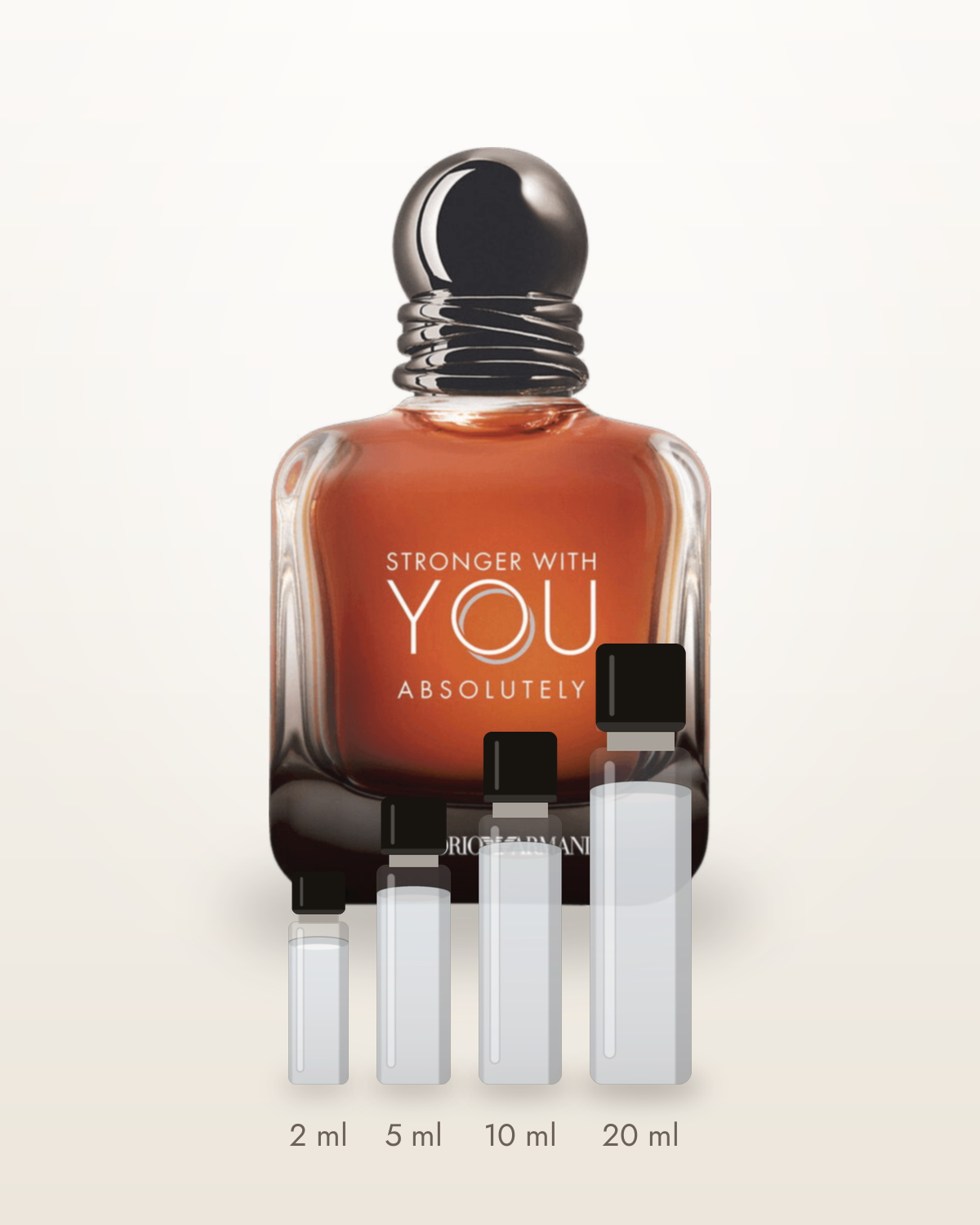 Giorgio Armani Stronger With You Absolutely – Abfüllungen in 2, 5, 10 und 20 ml vor dem Flakon
