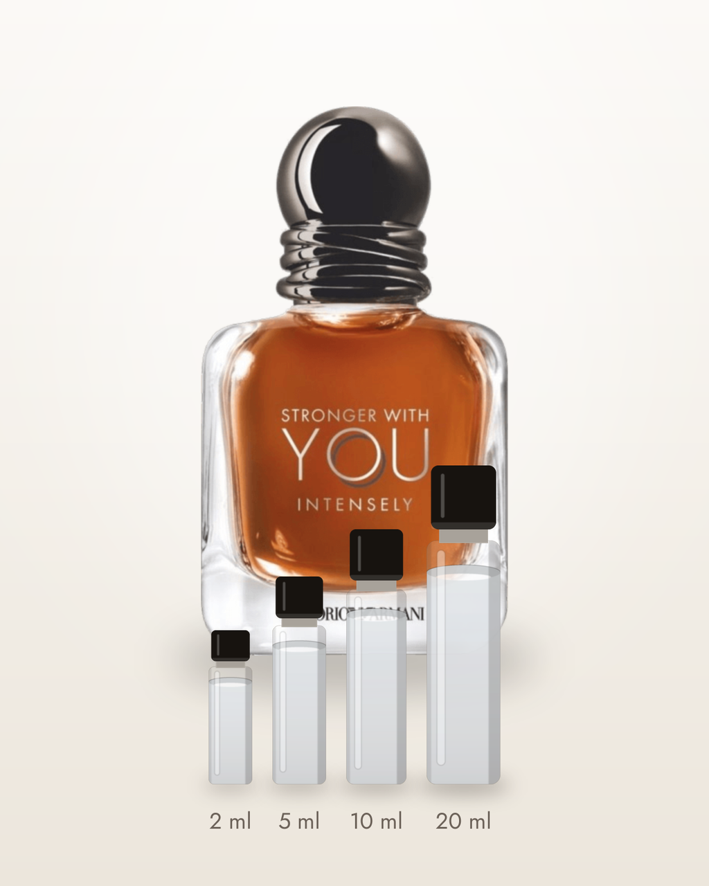 Giorgio Armani Stronger With You Intensely – Abfüllungen in 2, 5, 10 und 20 ml vor dem Originalflakon