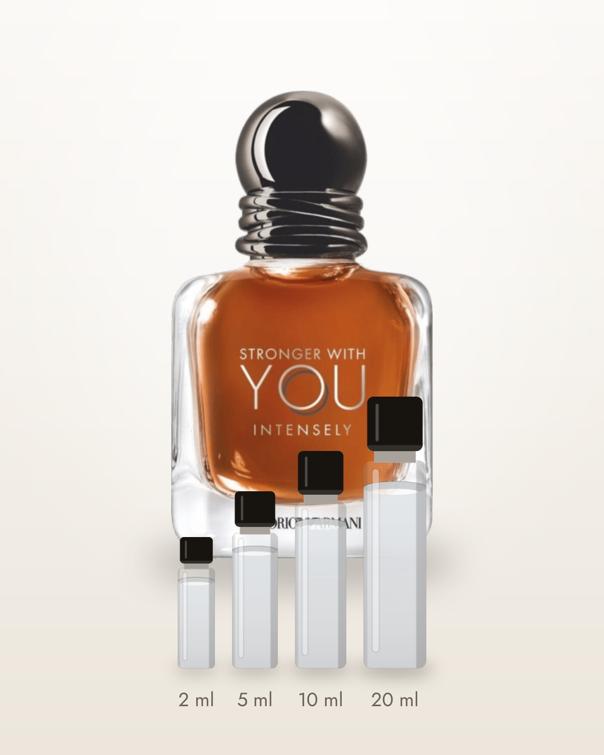 Giorgio Armani Stronger With You Intensely – Abfüllungen in 2, 5, 10 und 20 ml vor dem Originalflakon