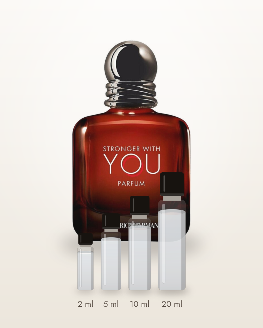 Giorgio Armani Stronger with you Parfum – Abfüllungen in 2, 5, 10 und 20 ml vor dem Originalflakon