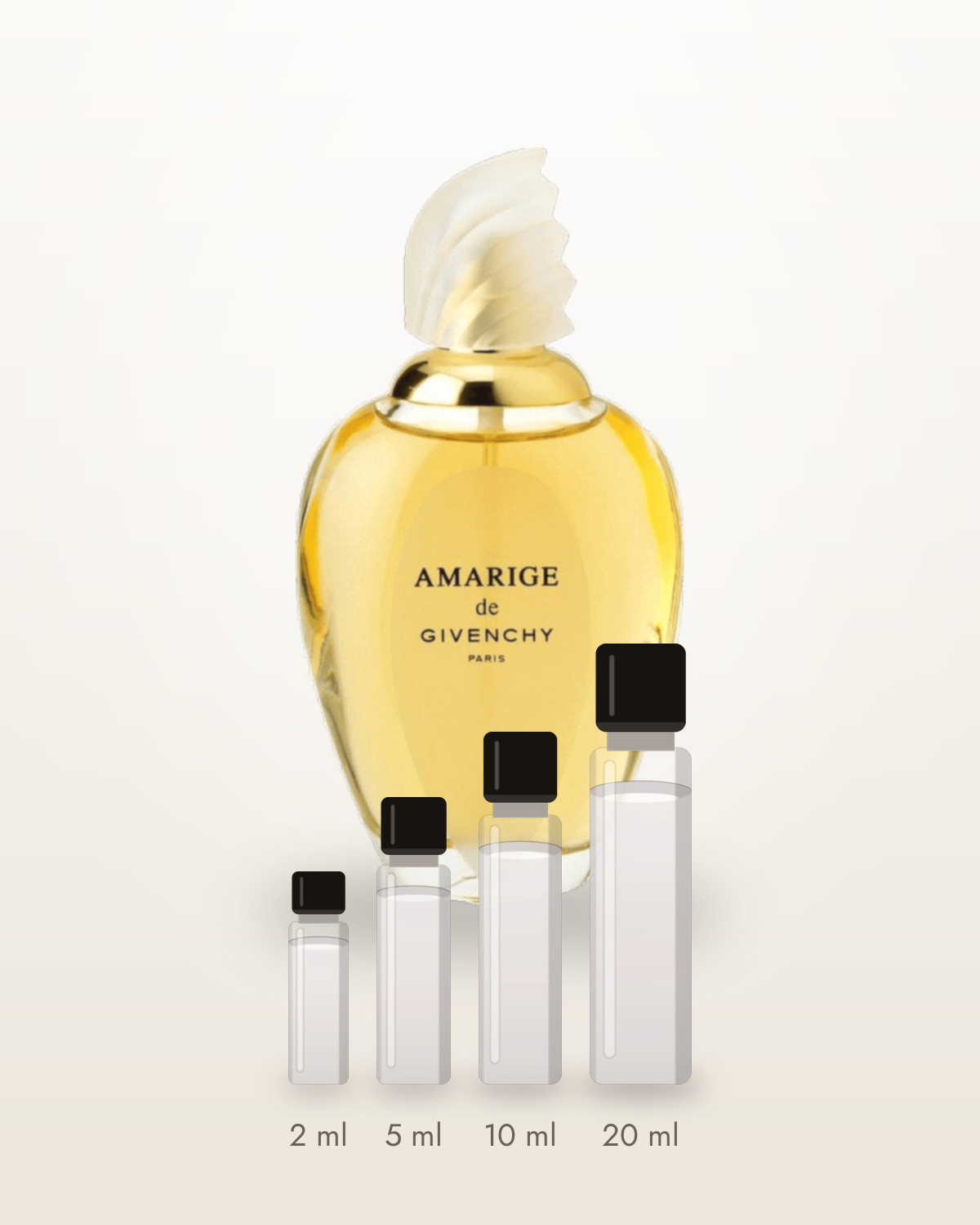 Givenchy Amarige – Abfüllungen in 2, 5, 10 und 20 ml vor dem Flakon