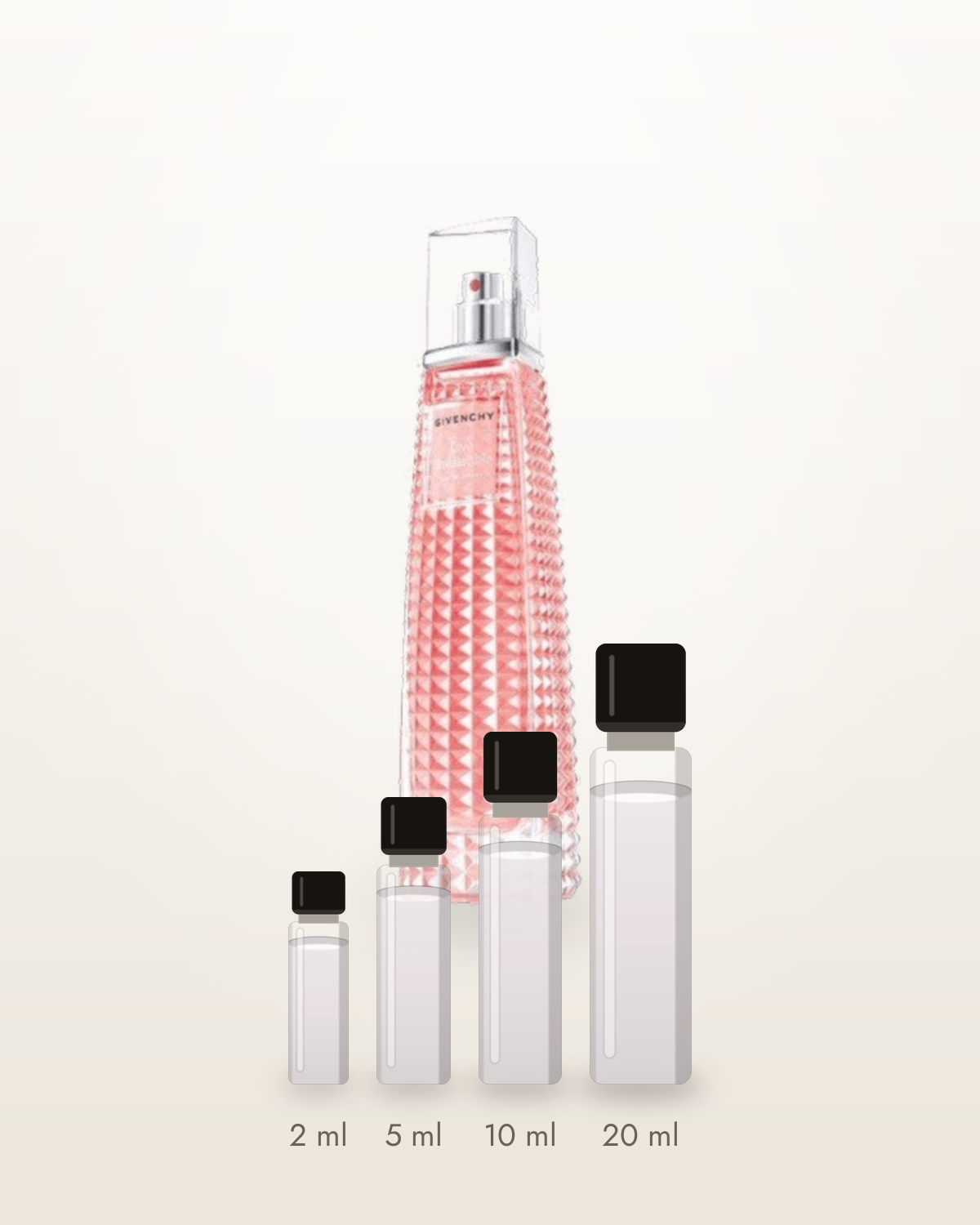Givenchy Very Irresistible – Abfüllungen in 2, 5, 10 und 20 ml vor dem Flakon
