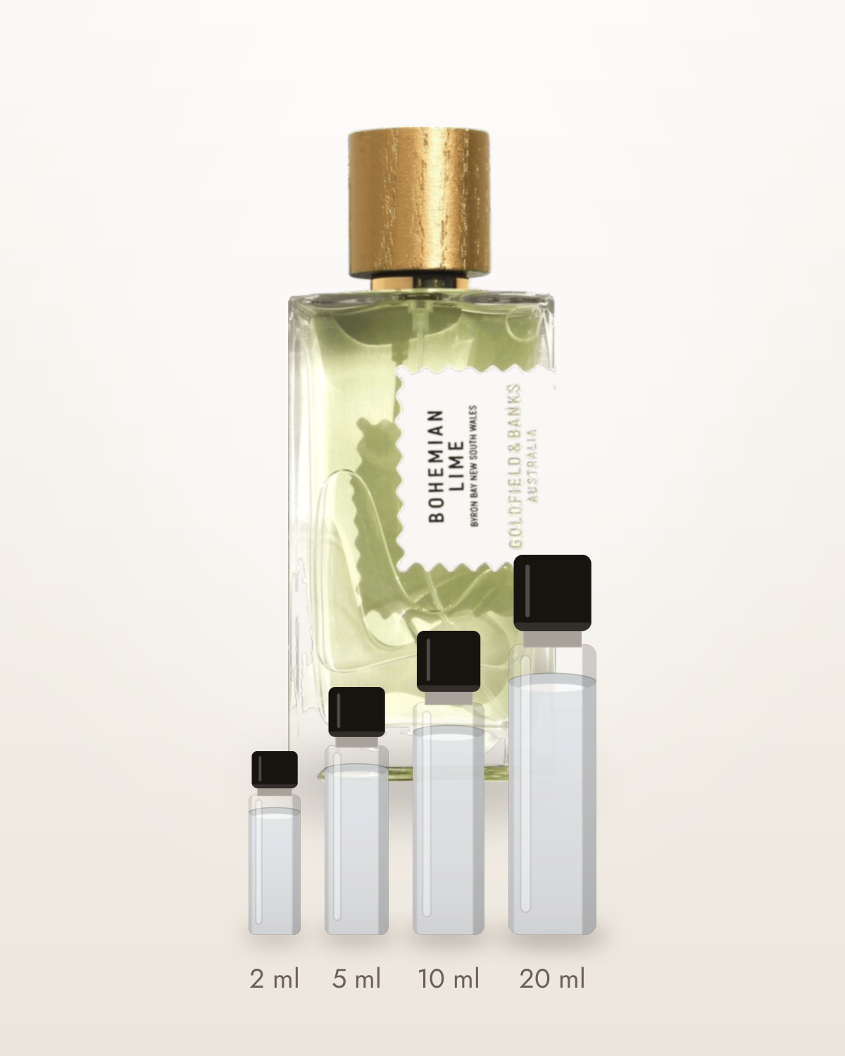 Goldfield & Banks Bohemian Lime – Abfüllungen in 2, 5, 10 und 20 ml vor dem Originalflakon