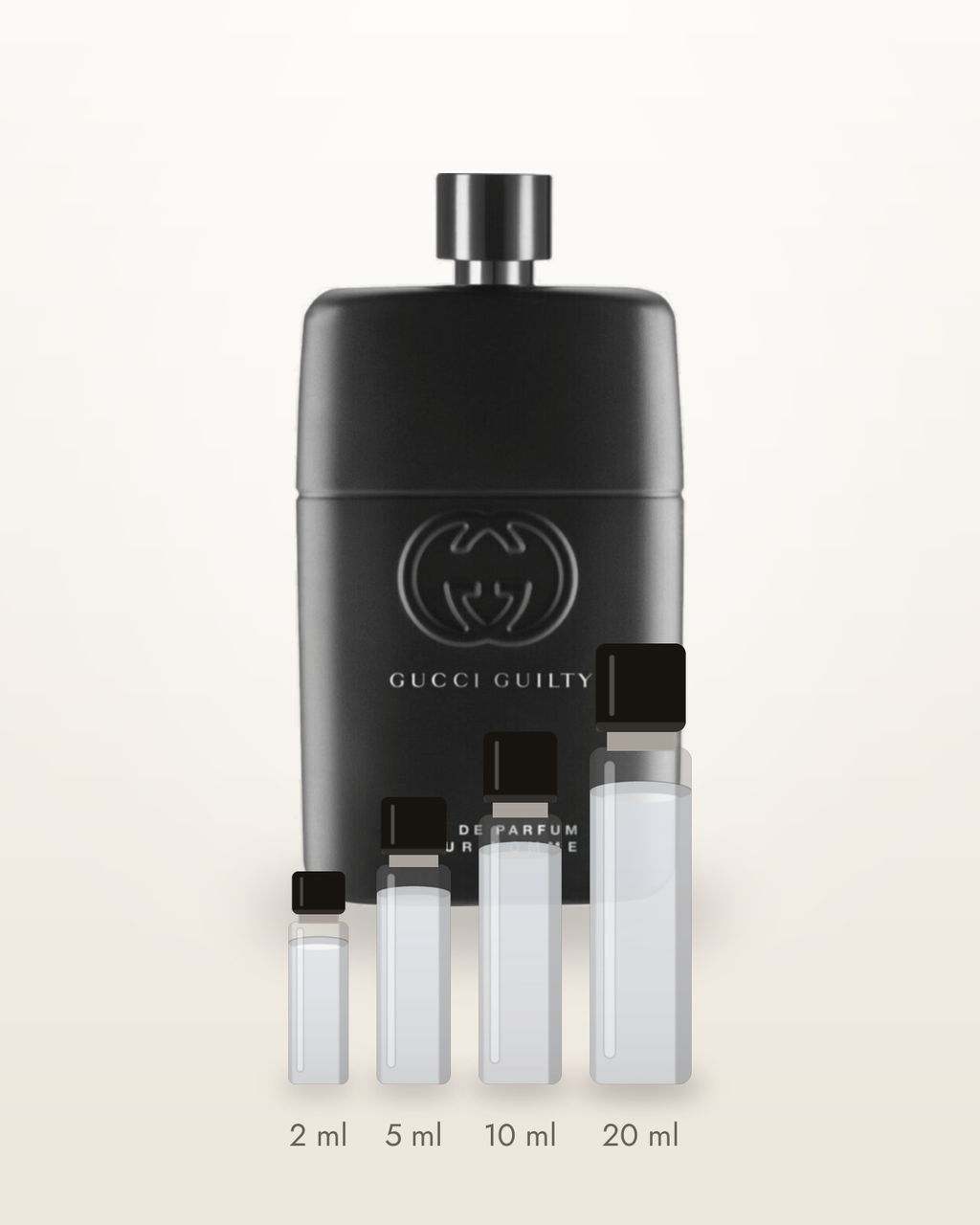 Gucci Guilty pour Homme – Abfüllungen in 2, 5, 10 und 20 ml vor dem Originalflakon