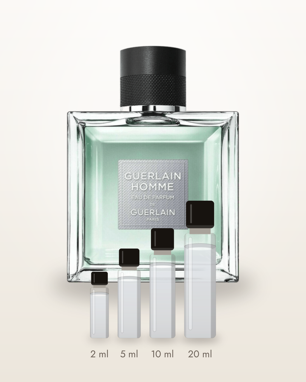Guerlain Guerlain Homme – Abfüllungen in 2, 5, 10 und 20 ml vor dem Flakon