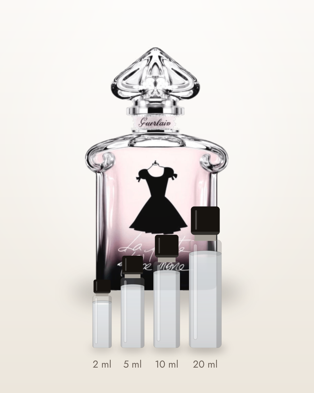 Guerlain La Petite Robe Noire – Abfüllungen in 2, 5, 10 und 20 ml vor dem Flakon