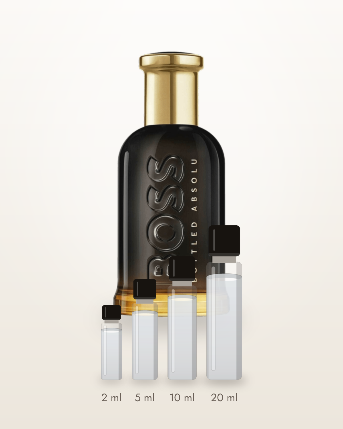 Hugo Boss Boss Bottled Absolu – Abfüllungen in 2, 5, 10 und 20 ml vor dem Flakon