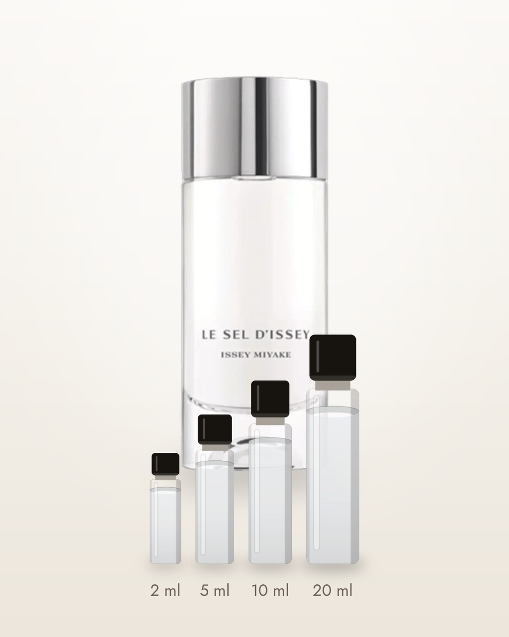 Issey Miyake Le Sel d'Issey – Abfüllungen in 2, 5, 10 und 20 ml vor dem Flakon
