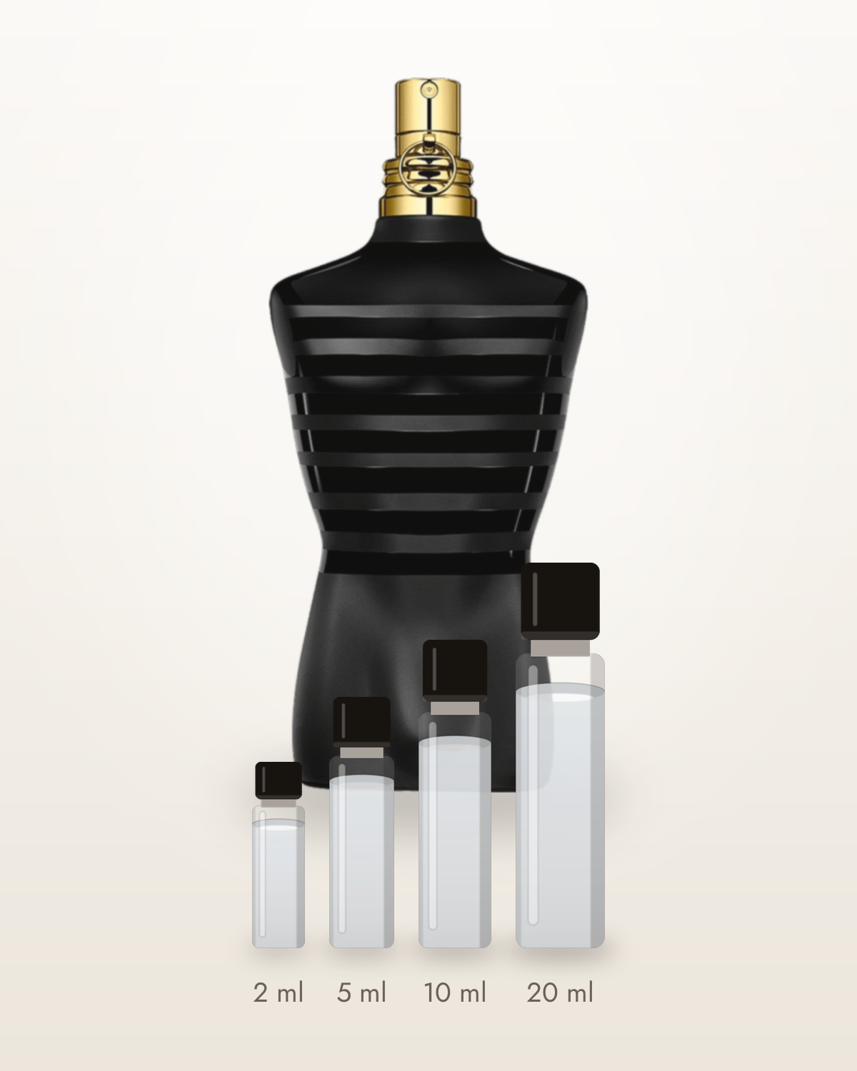 Jean Paul Gaultier Le Mâle Le Parfum – Abfüllungen in 2, 5, 10 und 20 ml vor dem Originalflakon