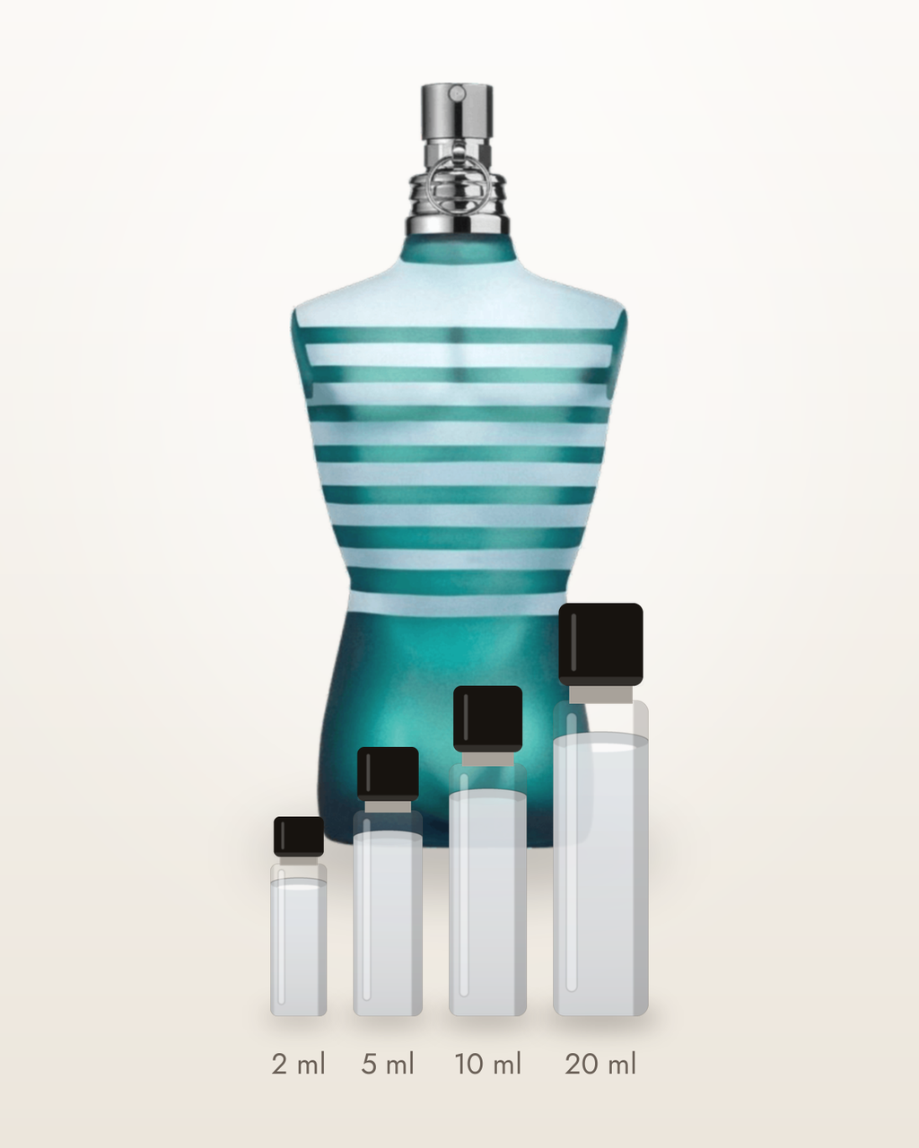 Jean Paul Gaultier Le Mâle – Abfüllungen in 2, 5, 10 und 20 ml vor dem Originalflakon