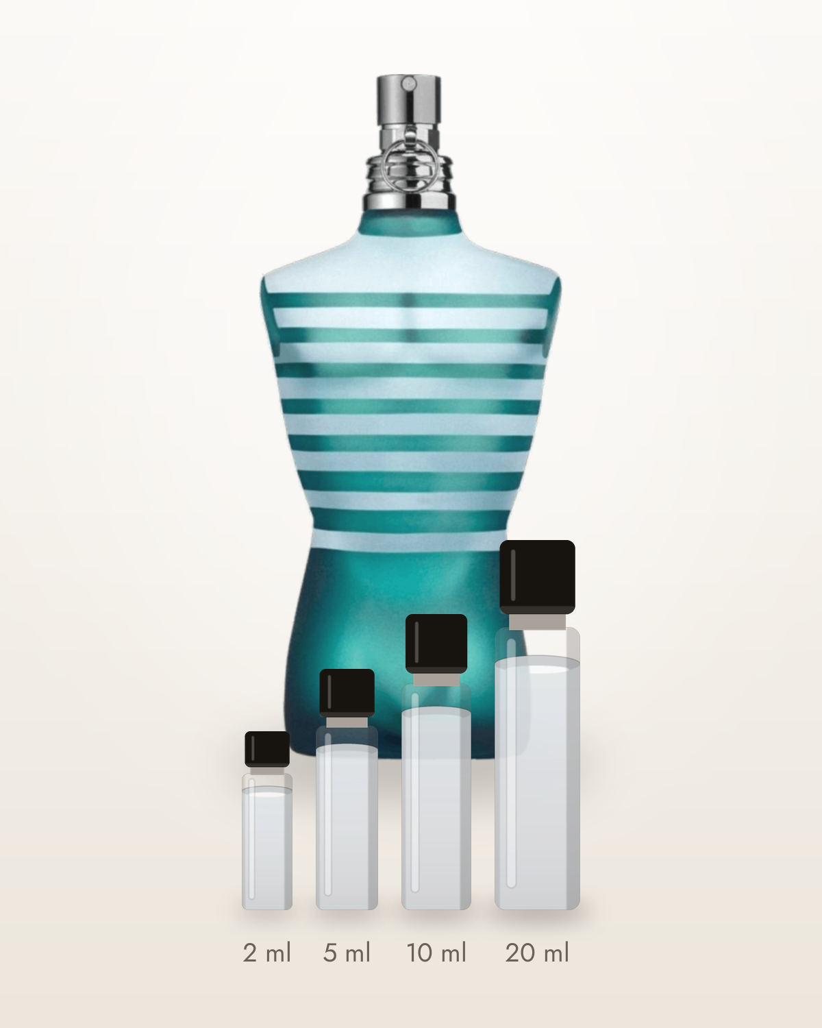 Jean Paul Gaultier Le Mâle – Abfüllungen in 2, 5, 10 und 20 ml vor dem Originalflakon
