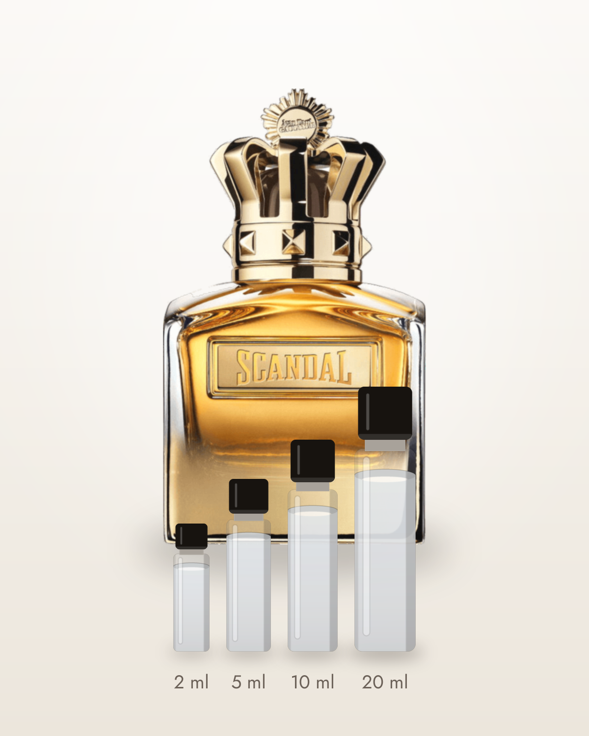 Jean Paul Gaultier Scandal pour Homme Absolu – Abfüllungen in 2, 5, 10 und 20 ml vor dem Flakon