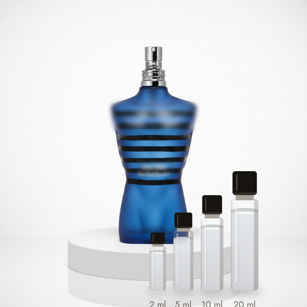 Jean Paul Gaultier Ultra Mâle – Abfüllungen in 2, 5, 10 und 20 ml vor dem Flakon